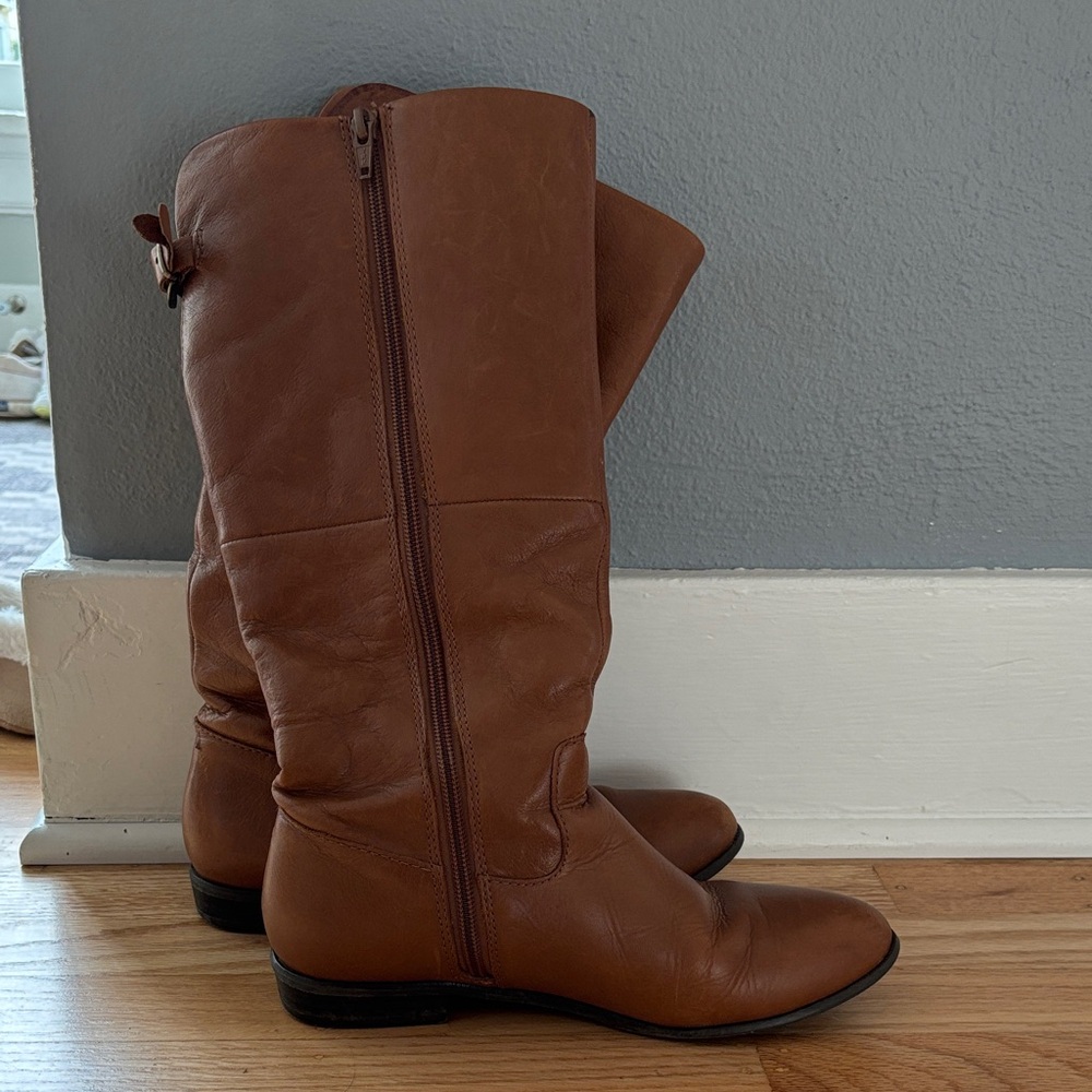 Brown Leather mid-High Boots